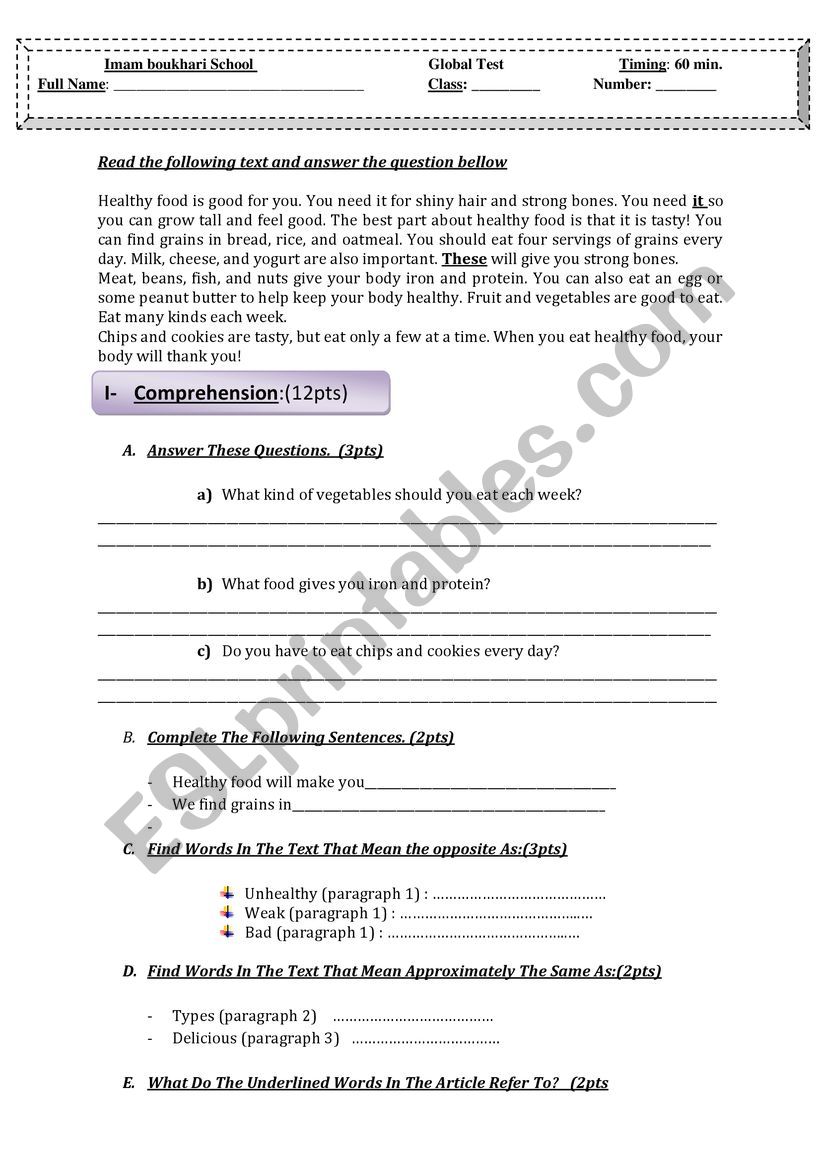 A A QUIZ  worksheet