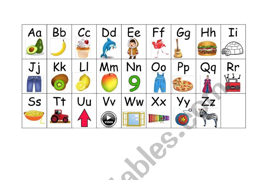 abc Hebrew- English cognates  worksheet