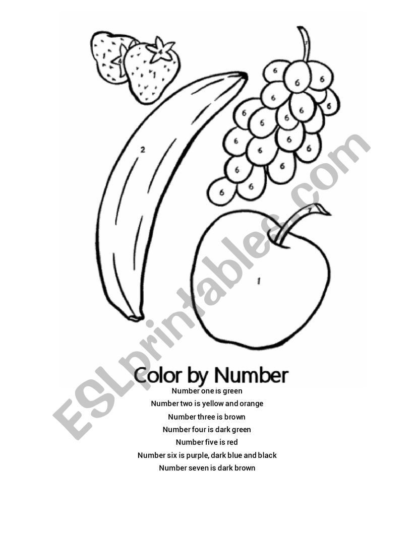 Color by number worksheet