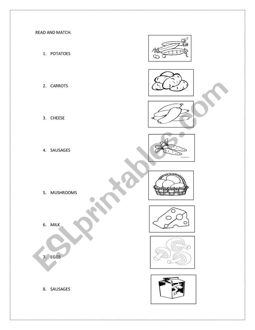 FOOD worksheet