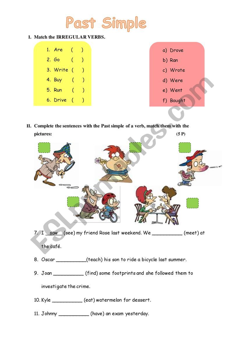 PAST SIMPLE worksheet