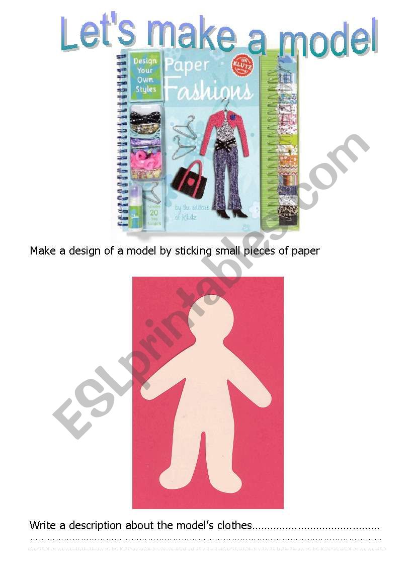 LETS MAKE A MODEL worksheet