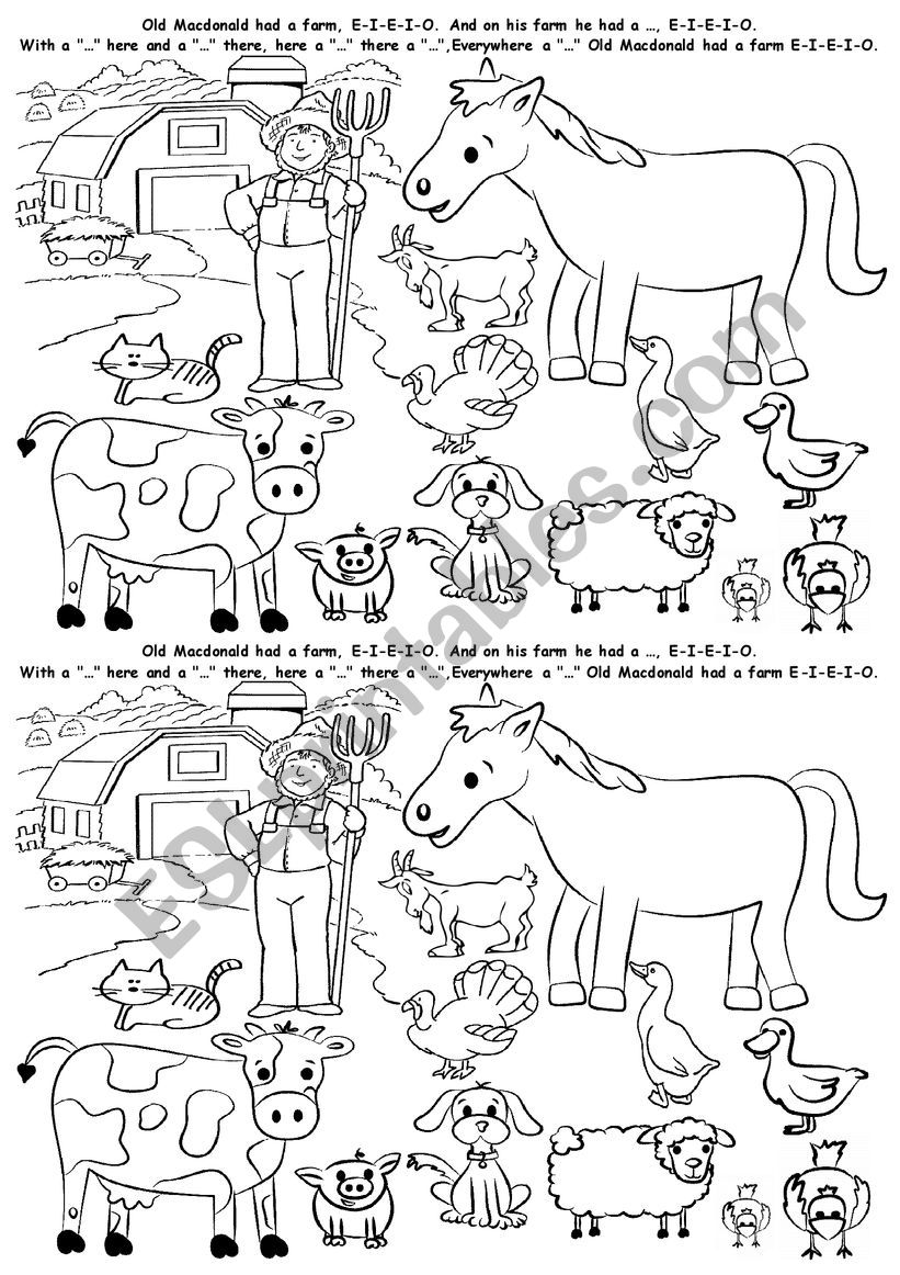 farm animals worksheet