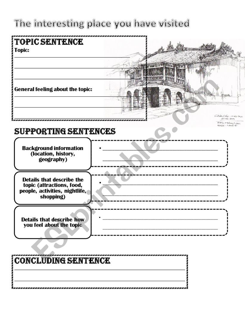 Describe a place worksheet worksheet
