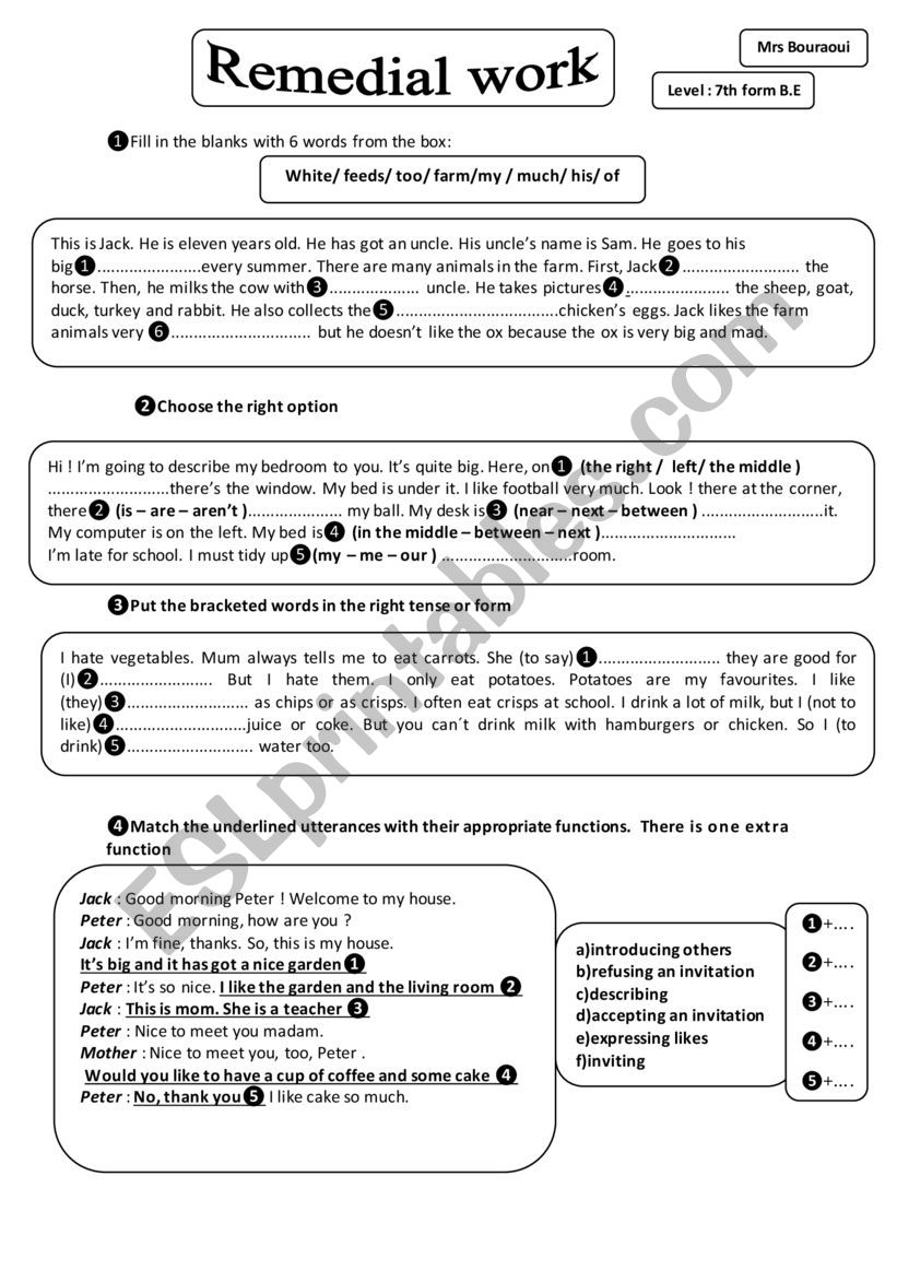 remedial work7 worksheet