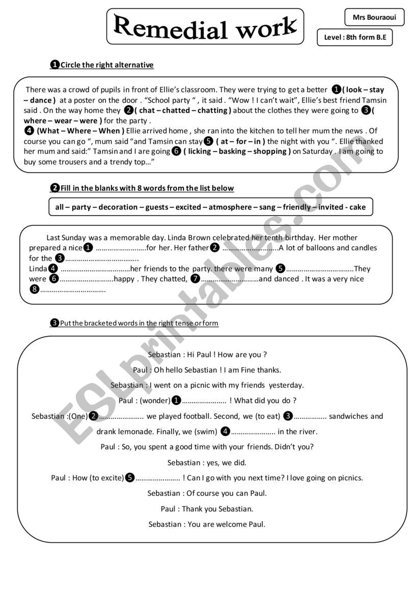 remedial-work-8-esl-worksheet-by-yosra147