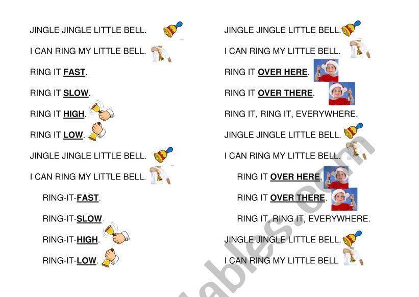 PICTOGRAM JINGLE JINGLE LITTLE BELL