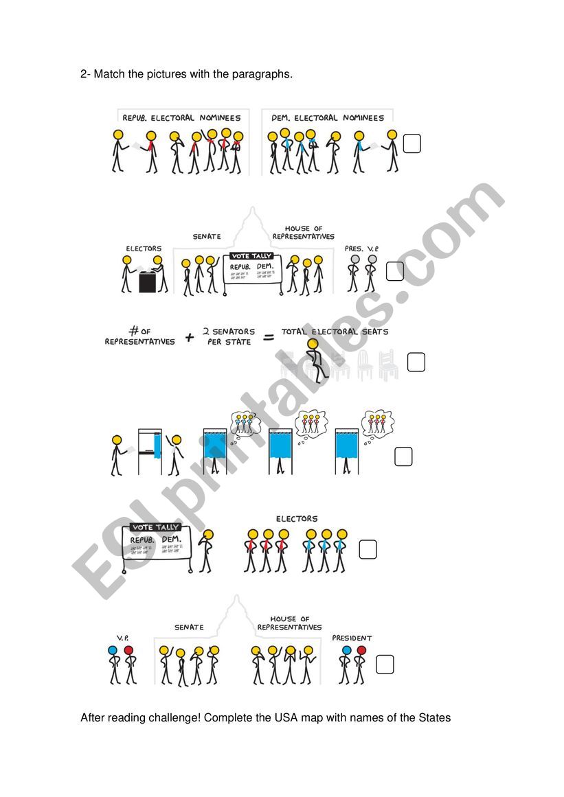 Reading on American Elections worksheet