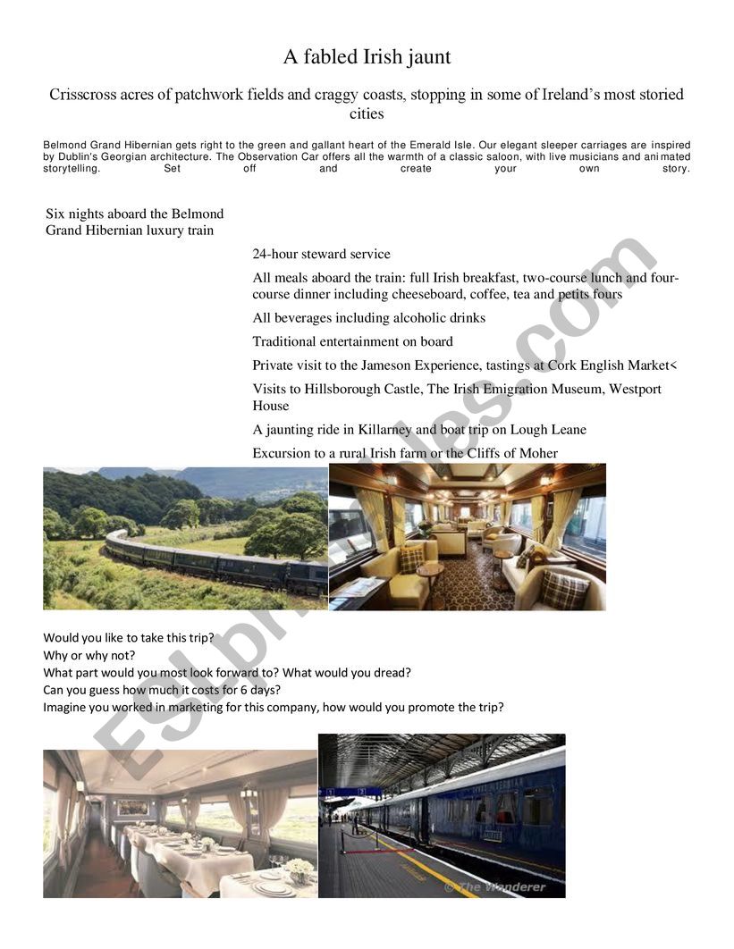 Read and Speak about a 10,000 luxury train ride