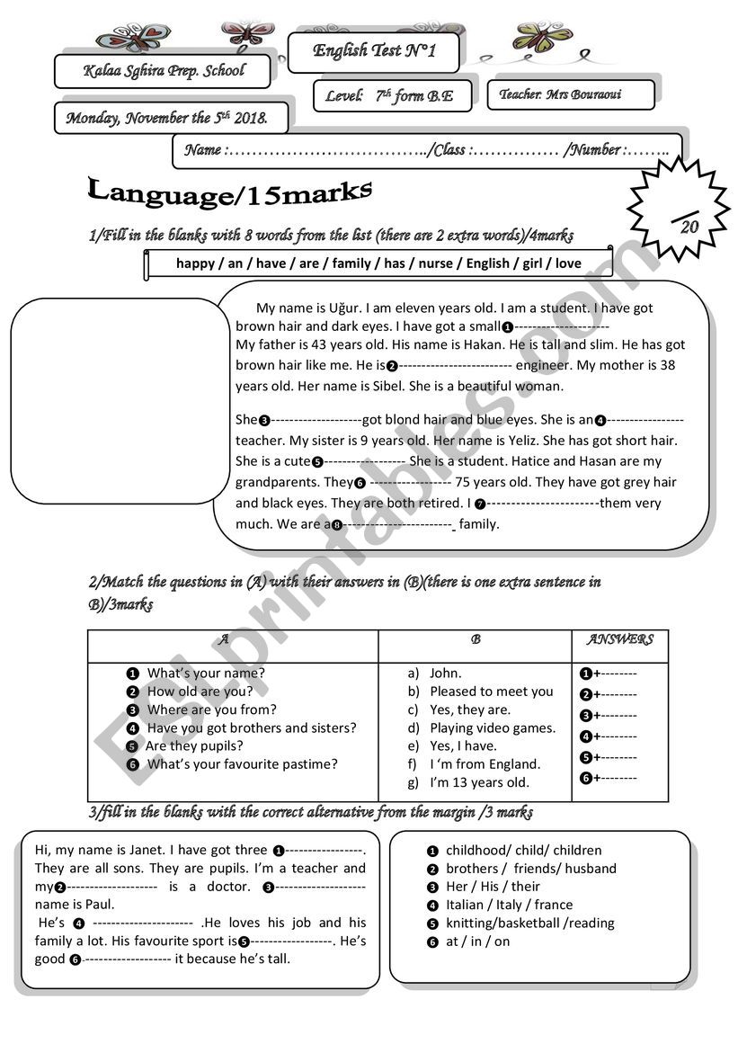 test7 worksheet