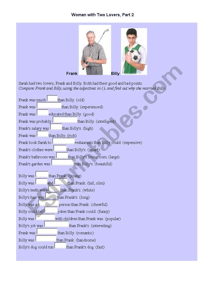 comparative worksheet