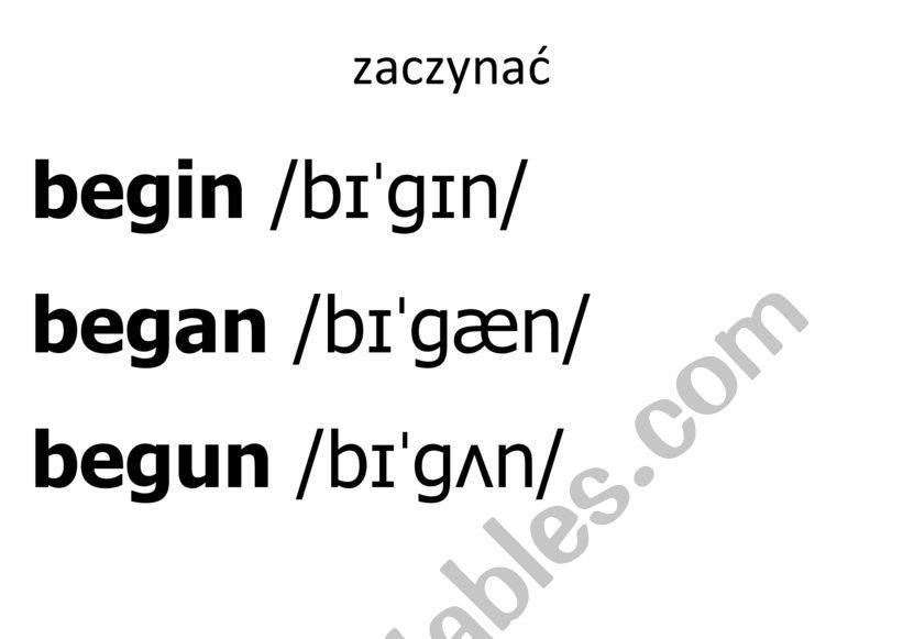 Irregular Verbs_flashcards worksheet