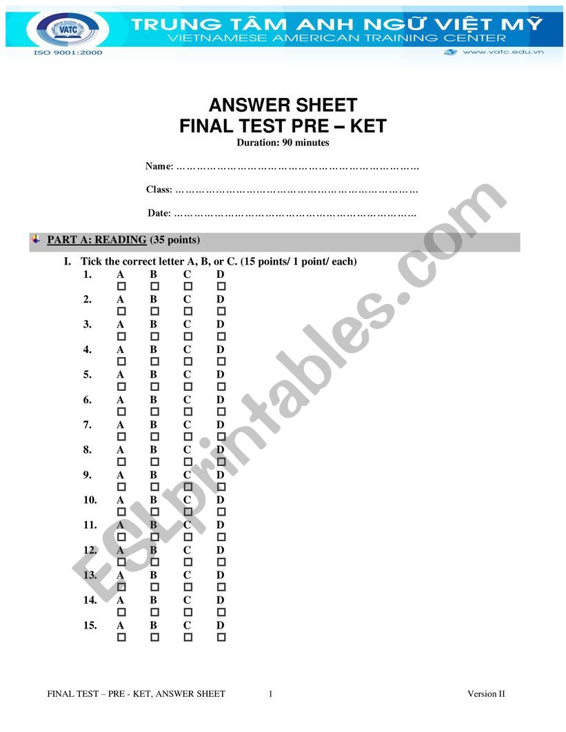 compact ket worksheet