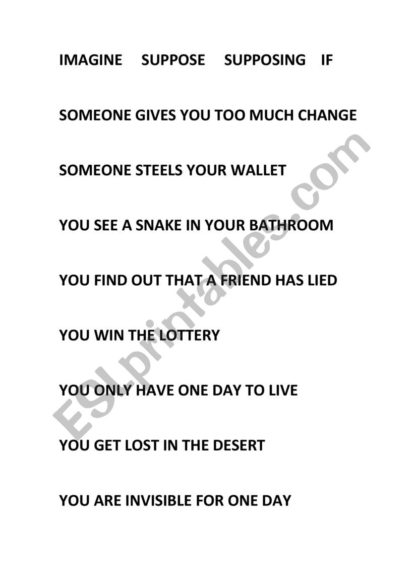 Conditional sentences worksheet