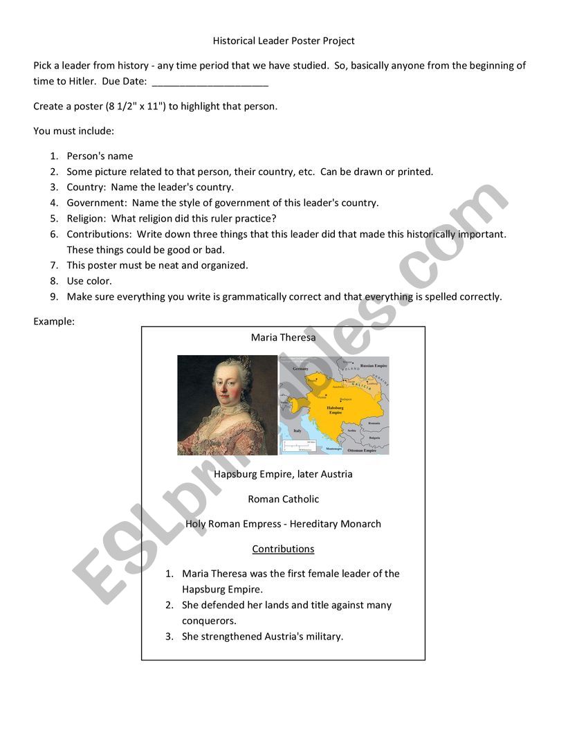 Historical Leader Poster Project