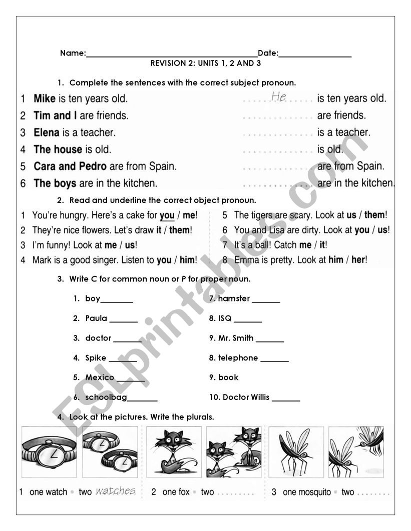Grammar Quiz: Subject and Object Pronouns