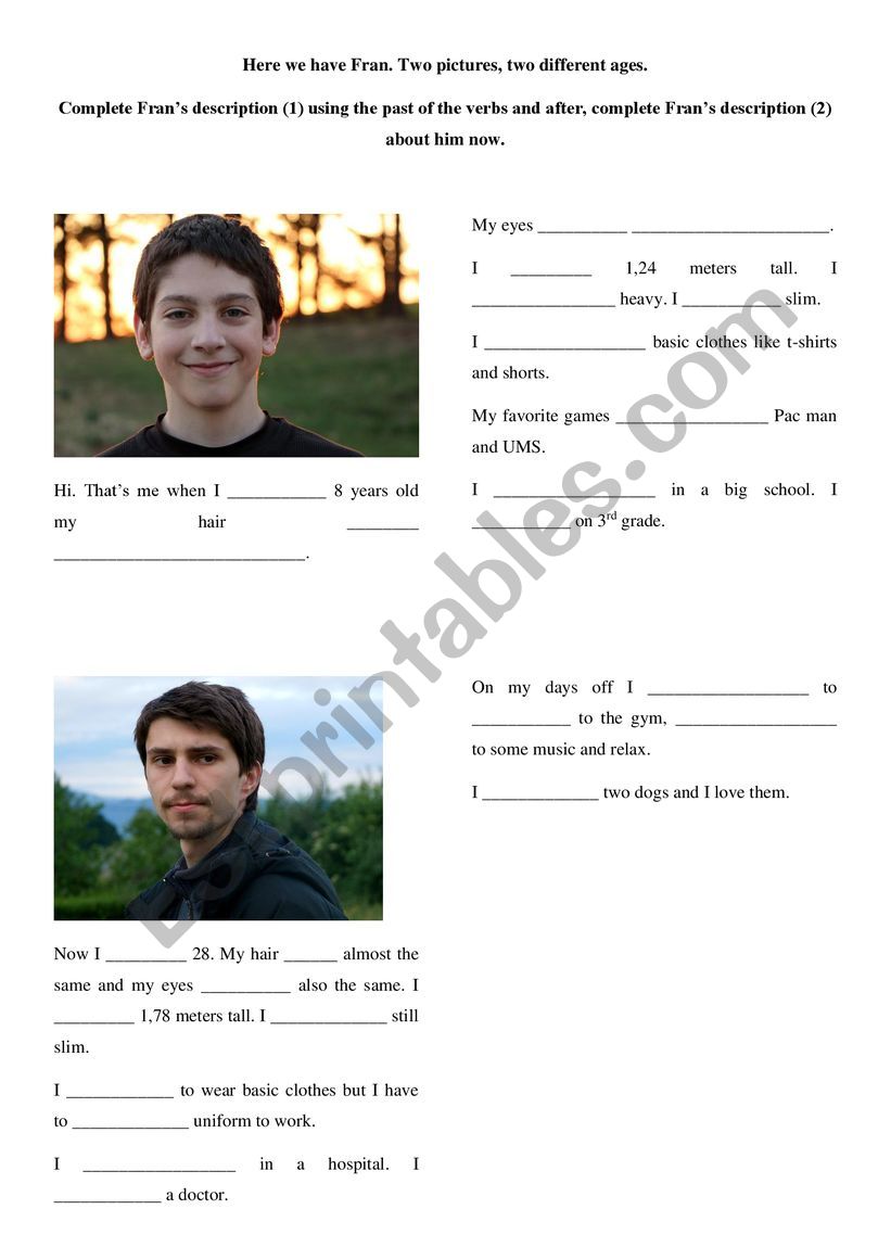 Present x Past  worksheet