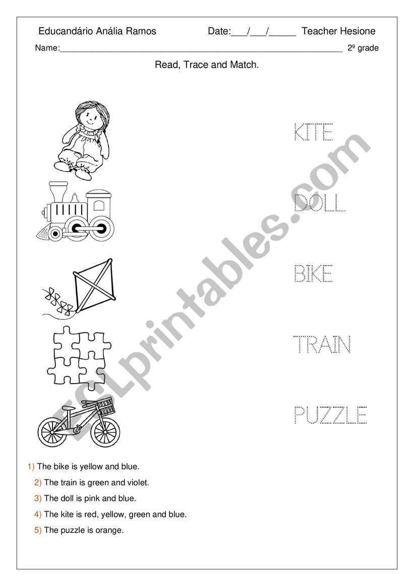 Toys worksheet