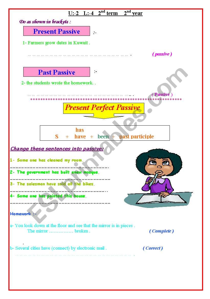 passive voice worksheet