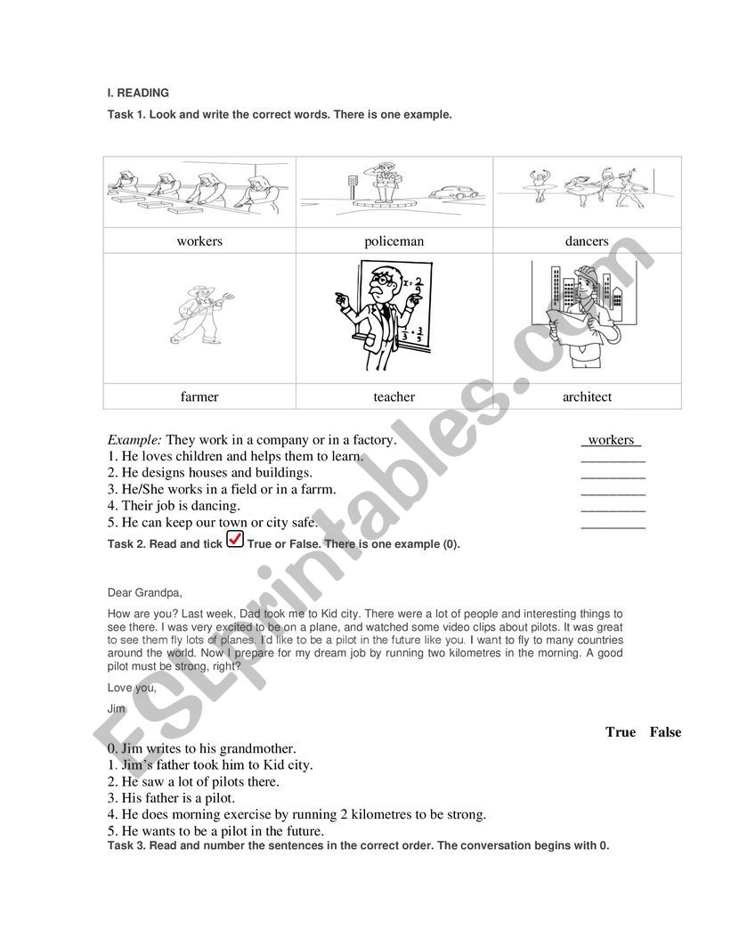 JOB worksheet