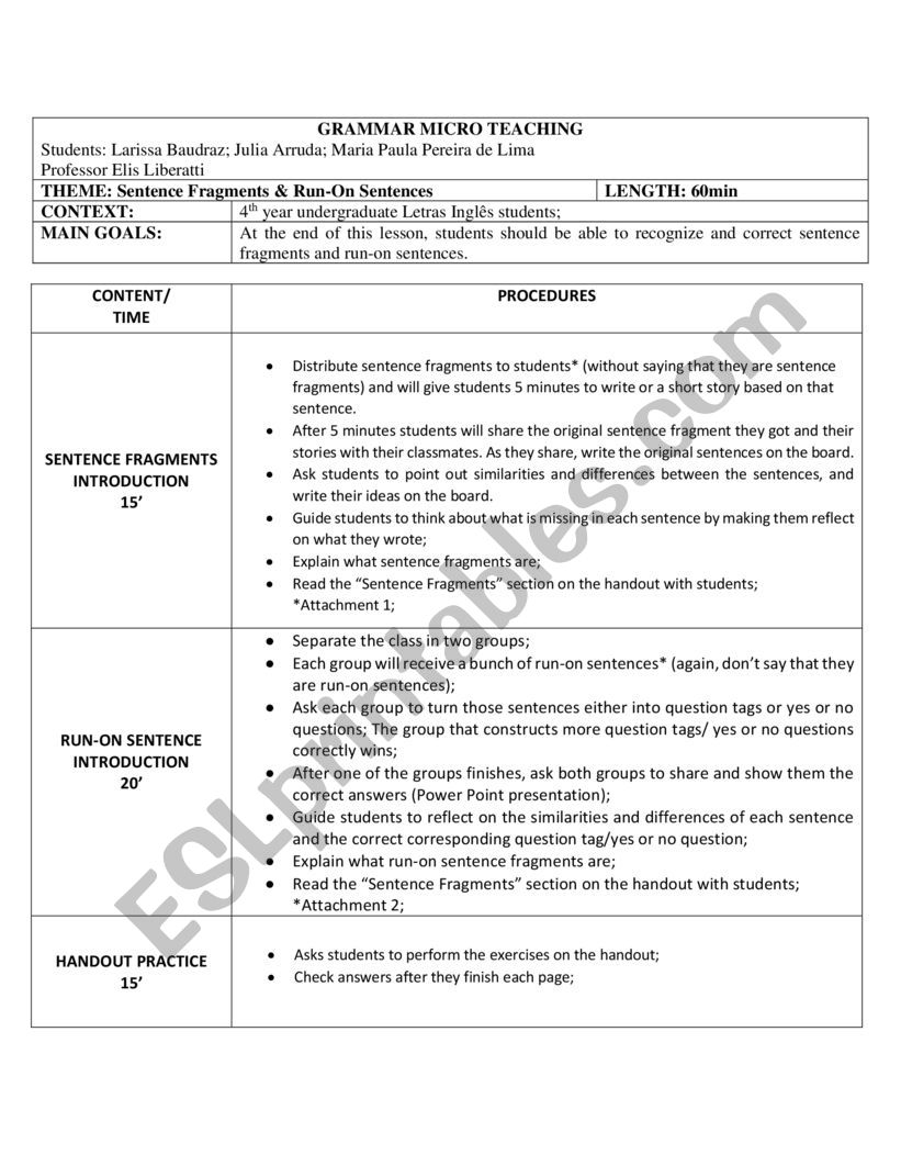 sentence-fragments-and-run-ons-esl-worksheet-by-elis-liberatti