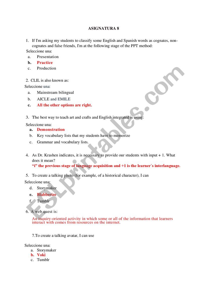 preg 9 worksheet