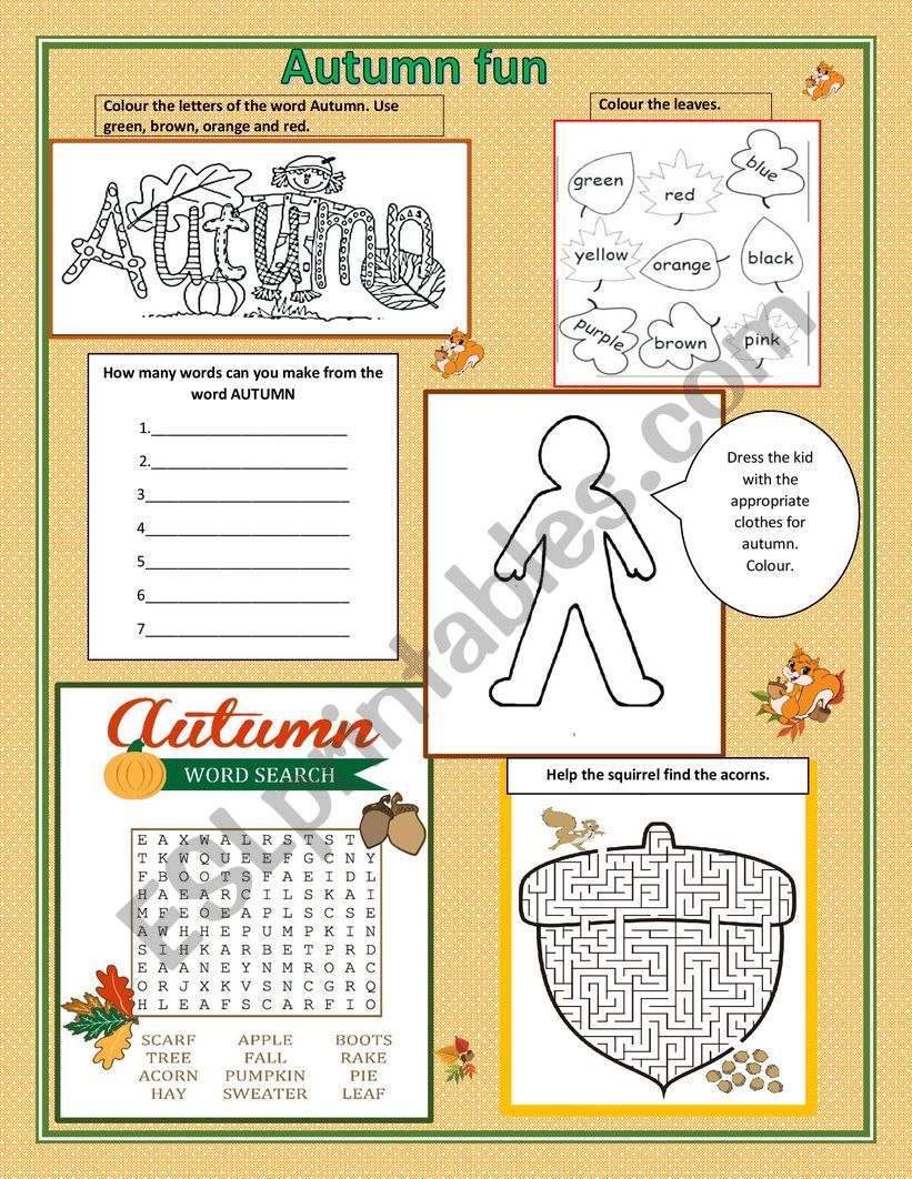 Autumn Fun worksheet