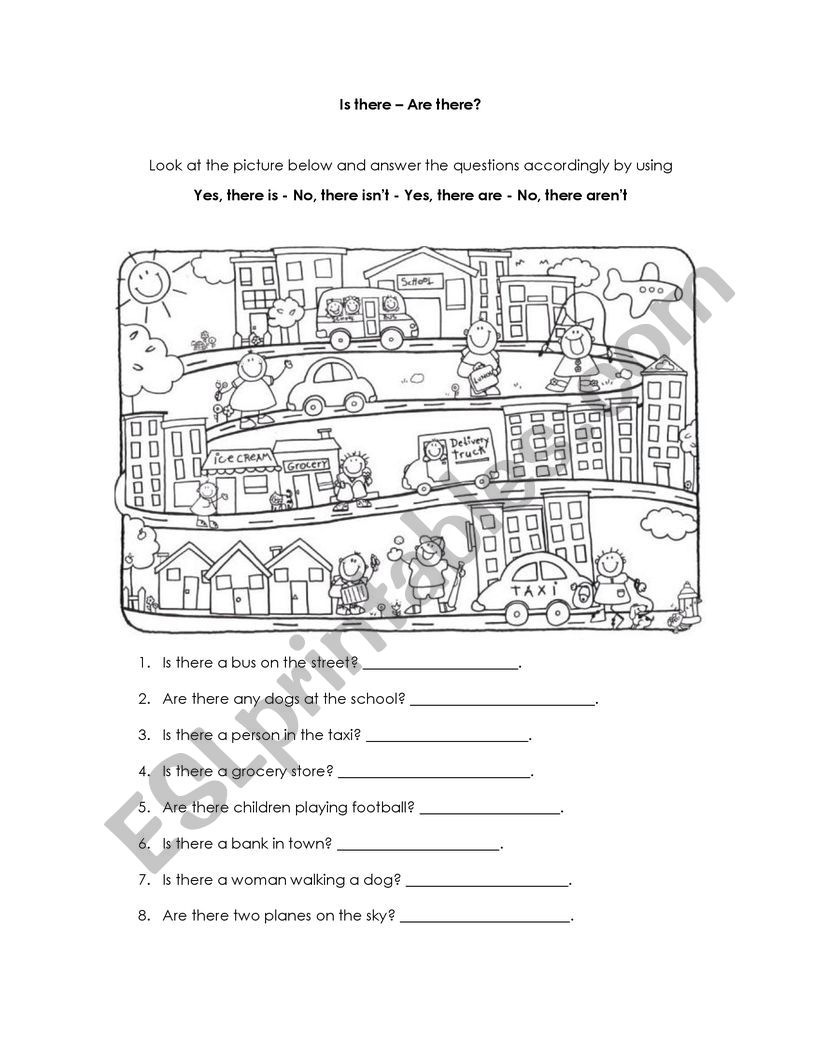 Is there / Are there? worksheet