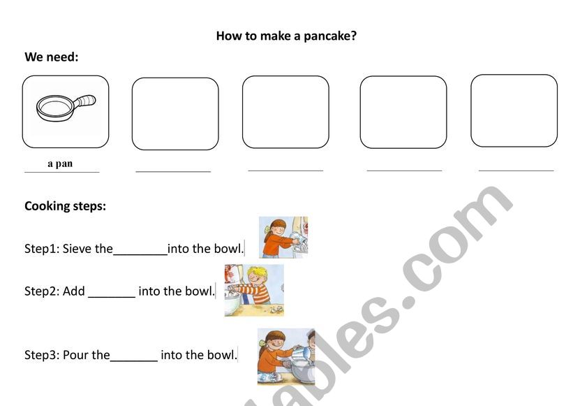 How to make a pancake worksheet
