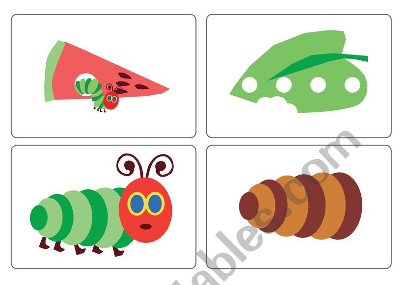 The Learning Station Hungry Caterpillar The Very Hungry Caterpillar The Very Hungry Caterpillar Flashcards