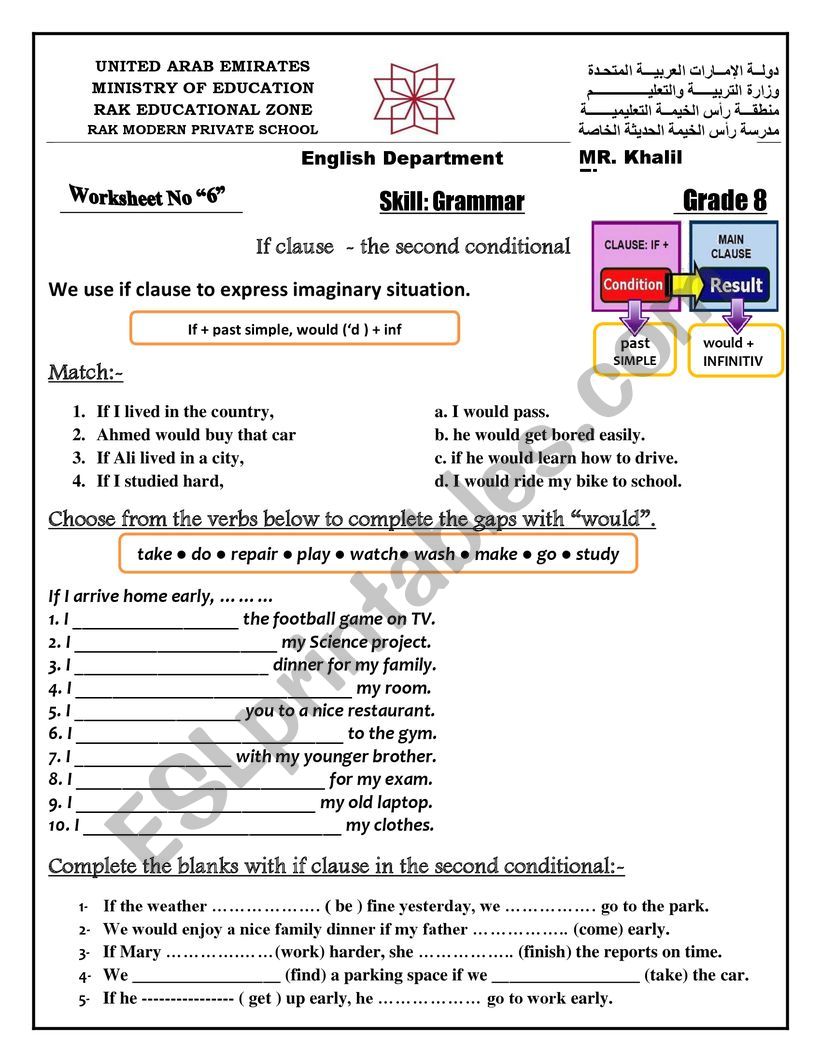 grammar if clause 2nd conditional