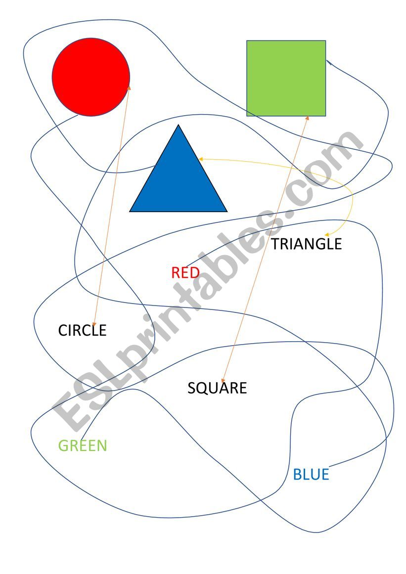 Shapes and colours worksheet