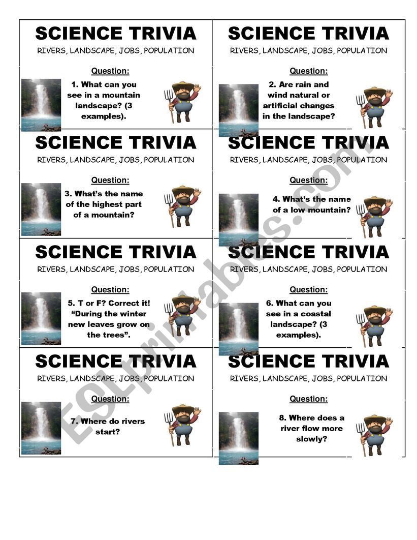 Science Trivial worksheet