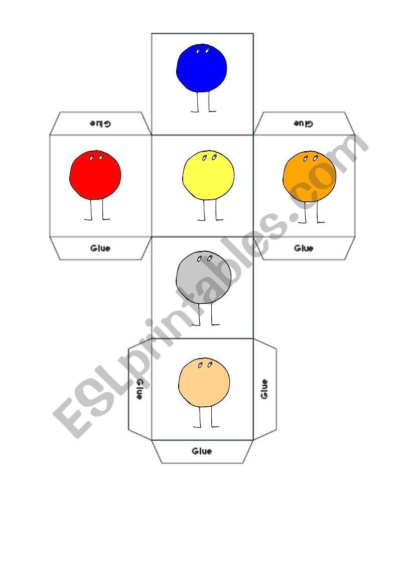 Colour dice !! 4pages worksheet