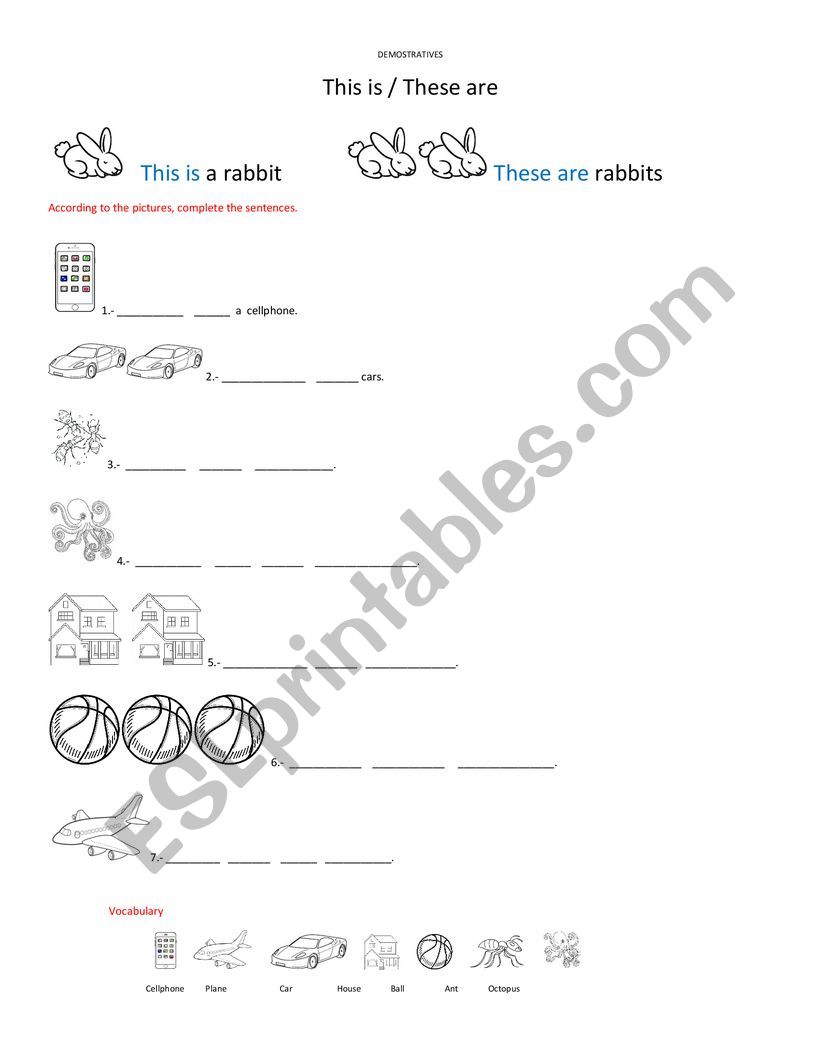 This is/These are worksheet