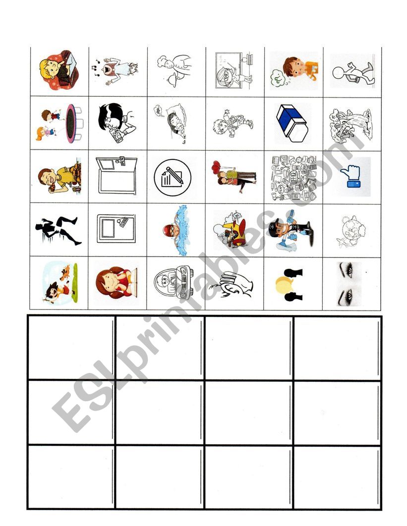 Bingo VERBS worksheet