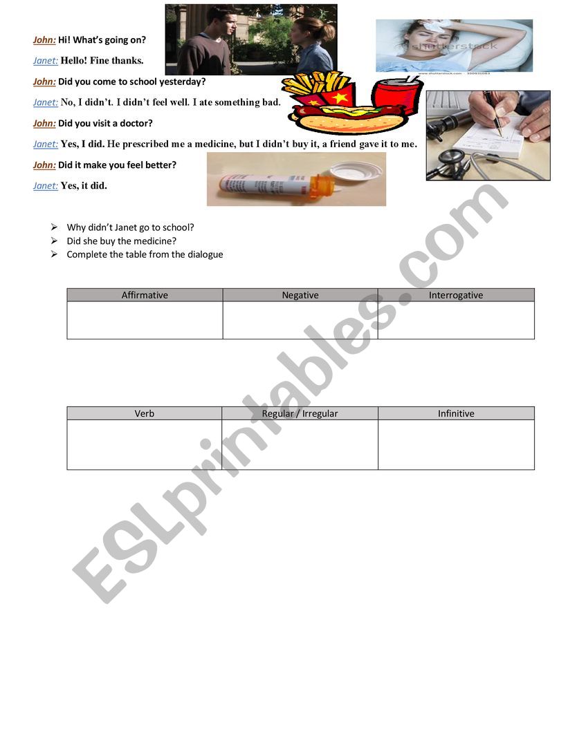 simple past worksheet