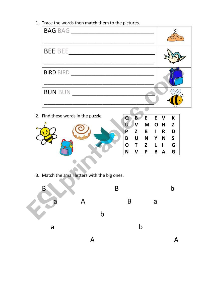 A and B worksheet worksheet