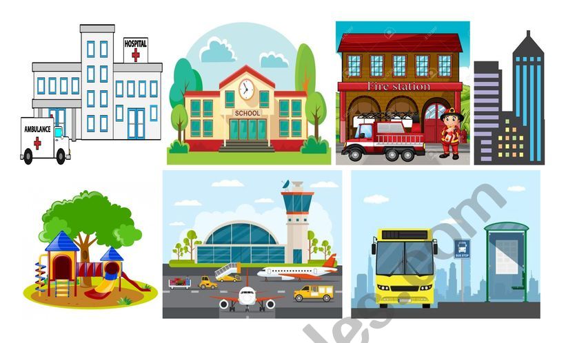 Places in the city worksheet