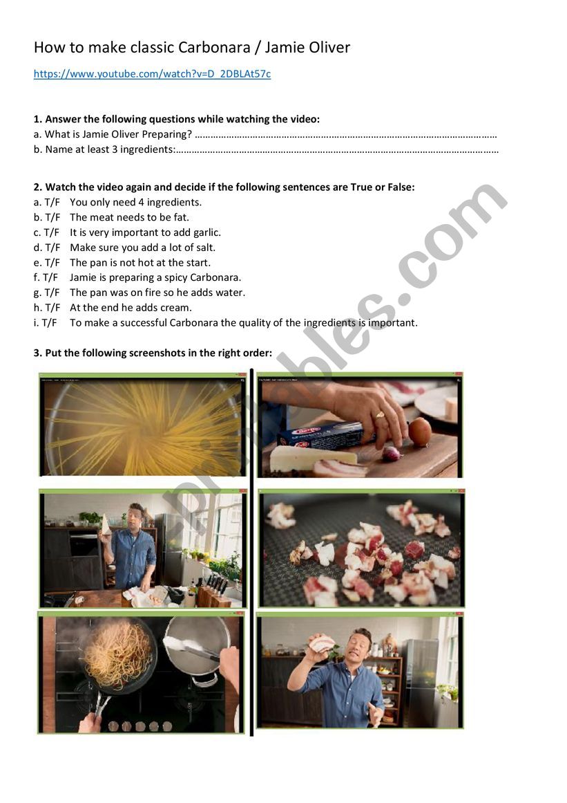 Recipe - Jamie Oliver preparing food