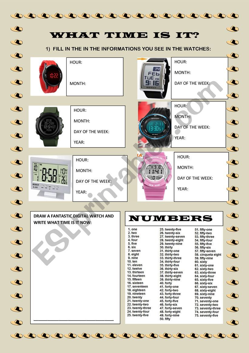WHAT TIME IS IT? DIGITAL WATCHES