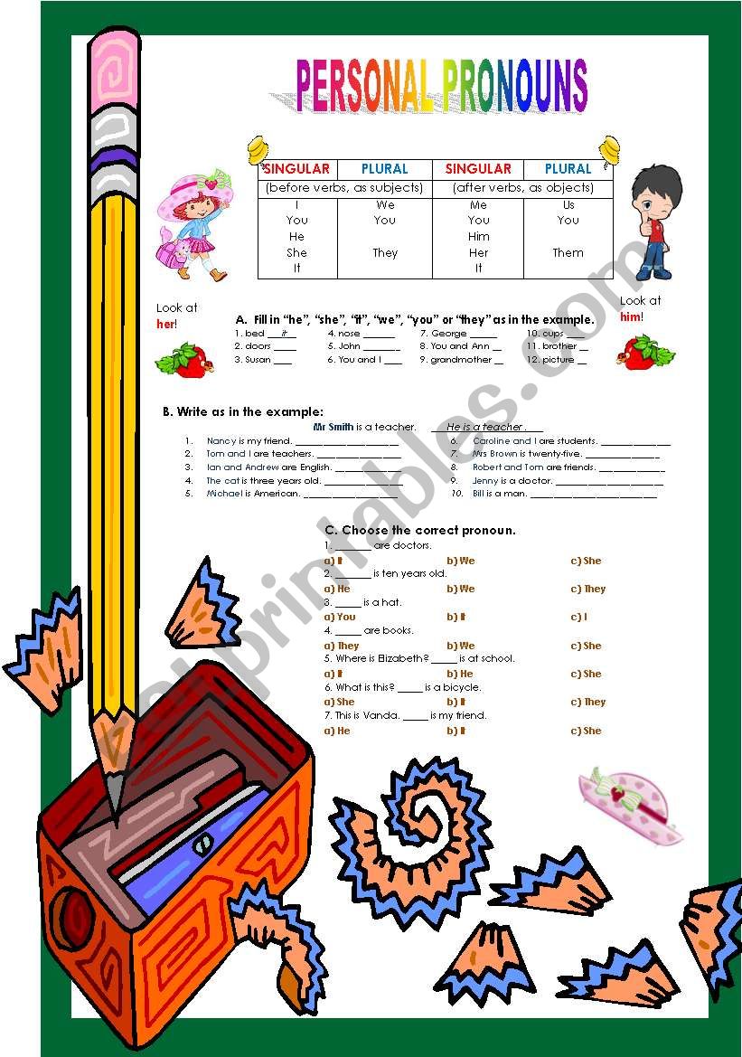 Personal Pronouns (21.08.08) worksheet