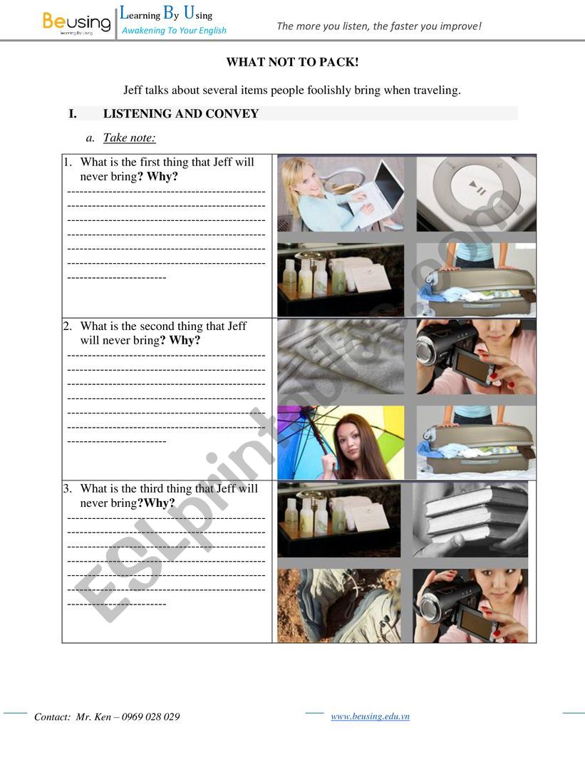 Impact Foundation WB 1 worksheet