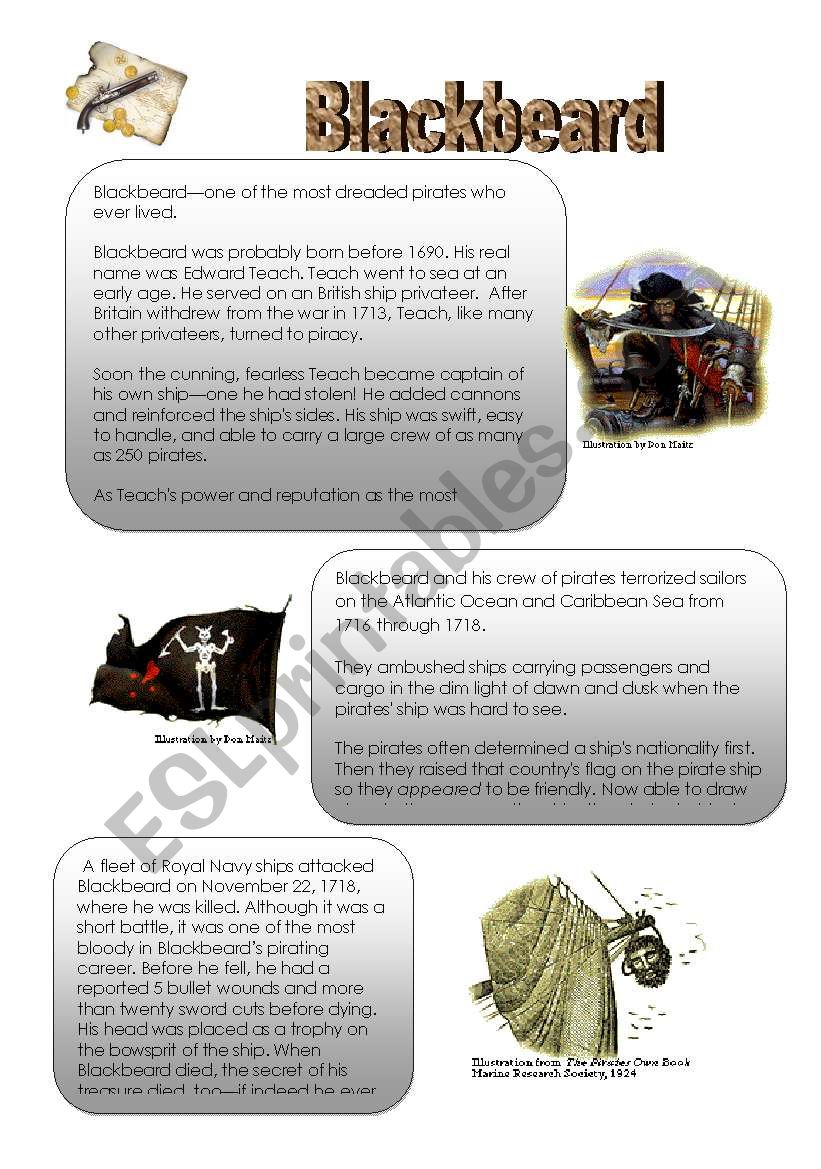 Blackbeard worksheet