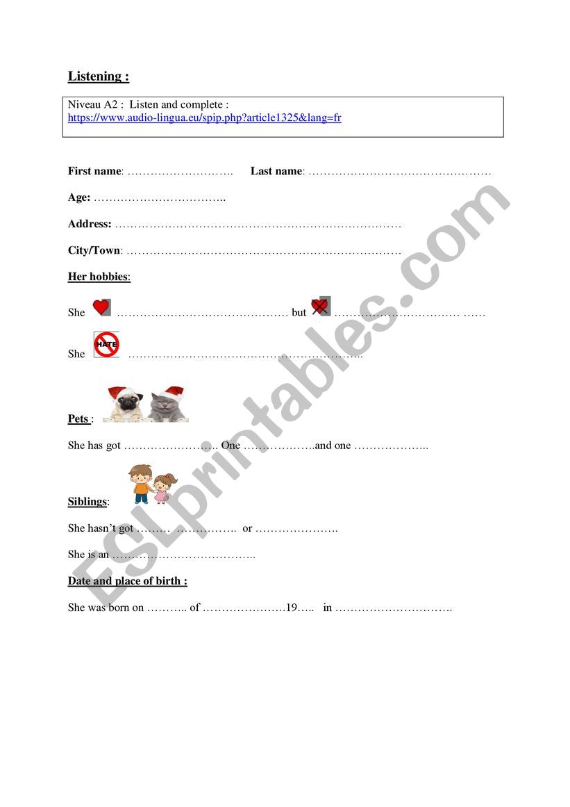 to introduce oneself worksheet