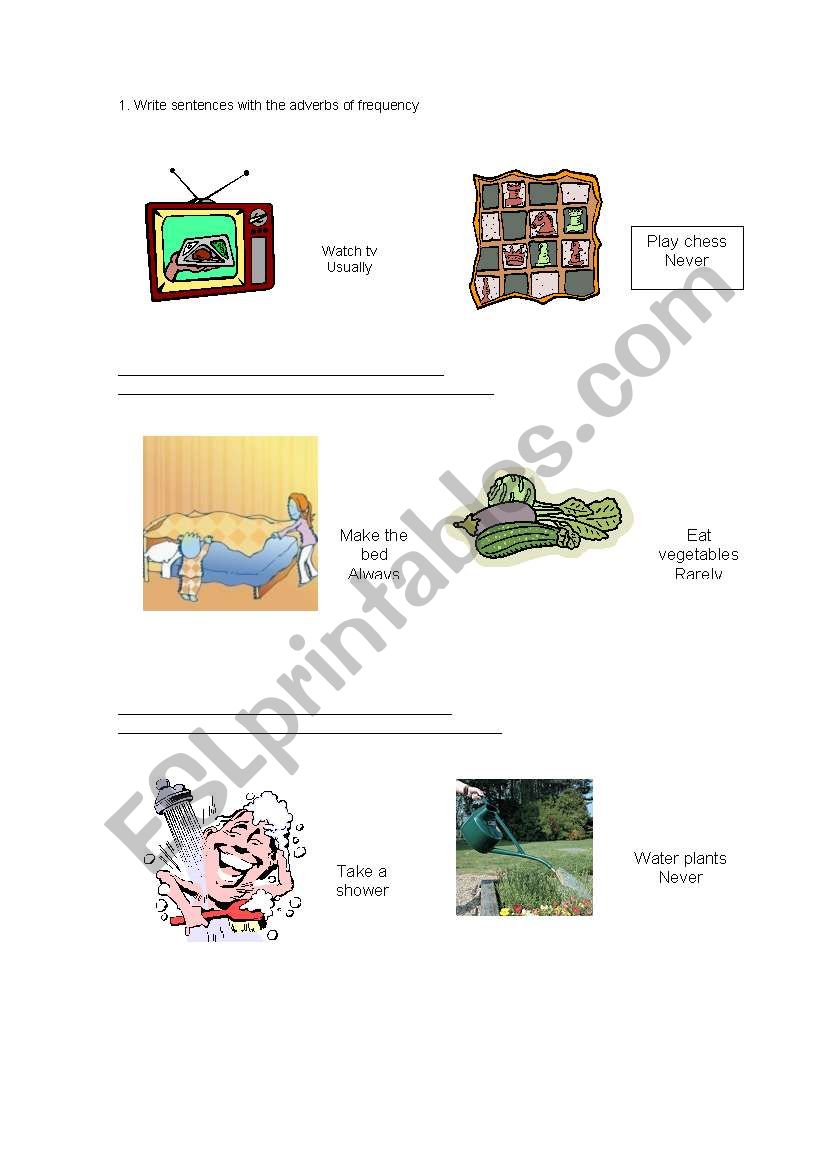 frequency adverbs worksheet