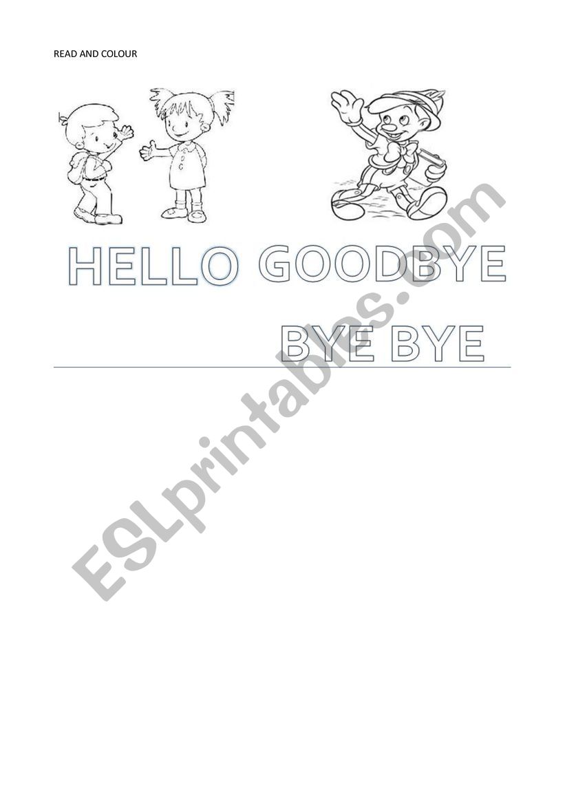 READ AND COLOUR worksheet