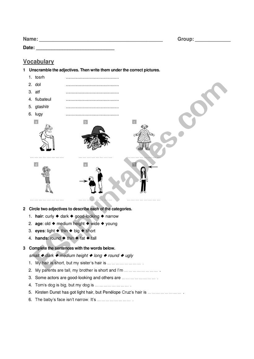 English Review worksheet