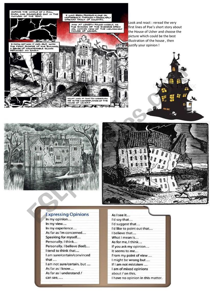 Poe And The Fall Of The House Of Usher Worksheet Printable Word Searches