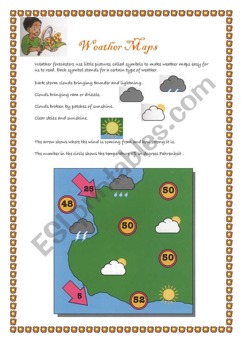 Weather Maps worksheet